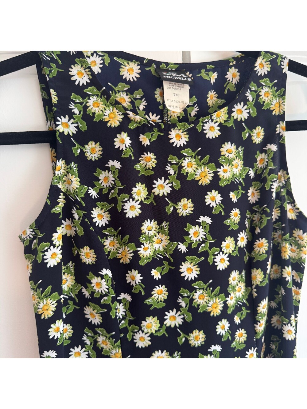 My Michelle Daisy Floral Print Sleeveless Summer Dress Black Size 7/8